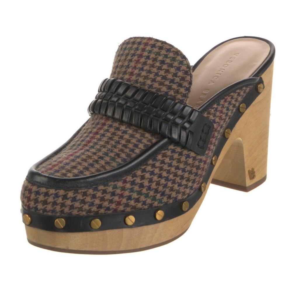 Veronica Beard Delia Clog | Hazelwood Plaid Size 8M